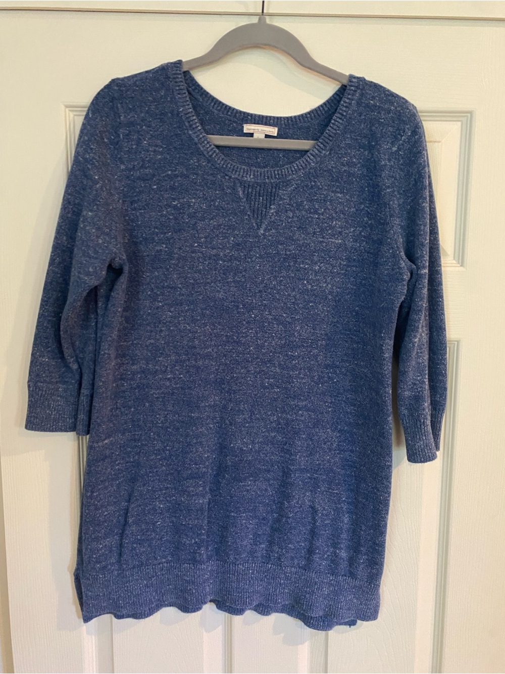 GAP Maternity Heathered Navy Crewneck Sweater Size Large